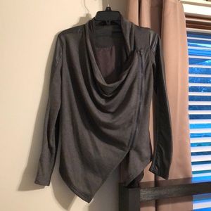 BlankNYC leather knit jacket